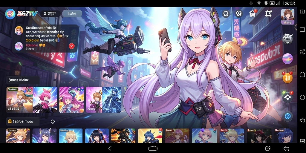 Tampilan utama 567TV dengan berbagai pilihan anime yang menarik.