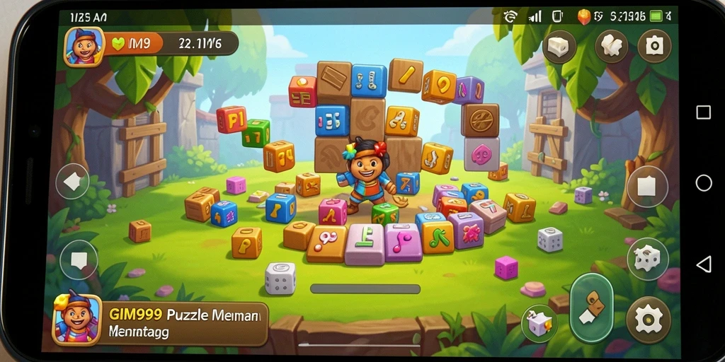 Screenshot dari gameplay seru GIM999 dengan tantangan puzzle.