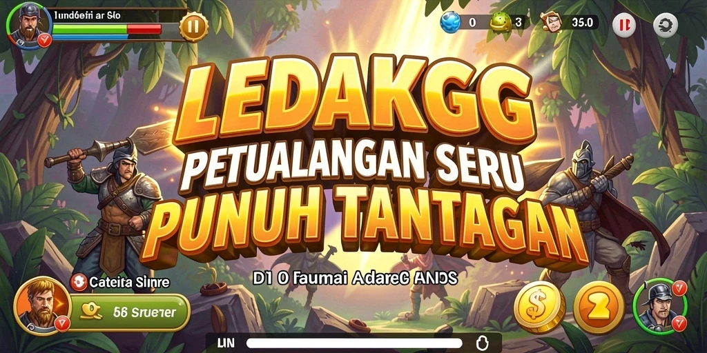 Screenshot dari gameplay LEDAKGG yang menampilkan aksi petualangan yang mendebarkan.