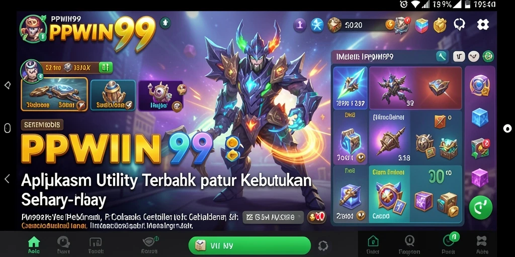Screenshot PPWIN99 menampilkan antarmuka aplikasi yang modern dan fungsional.